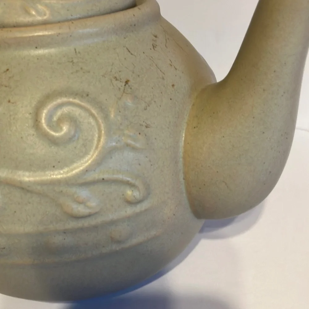 Vintage Tan‎ Large-vine Stoneware Teapot